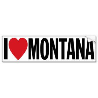 I Love Heart Montana 11" 28cm Vinyl Decal Bumper Stickers