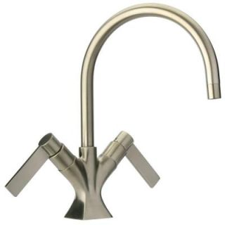 La Toscana Elix Single Hole 1 Handle Mid Arc Bathroom Faucet in Brushed Nickel 85PW2506LEX