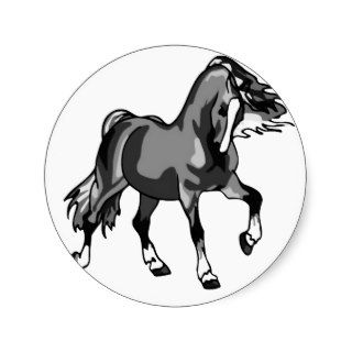 Horse of a Different Color Round Stickers