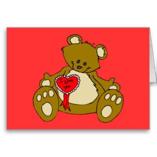 I Love You Bear y Much Cards