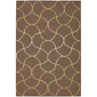Nourison Cambria Cafe Brown Wool Blend Rug (5' x 7'6) Nourison 5x8   6x9 Rugs