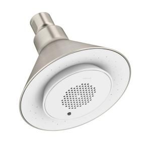 KOHLER Moxie 1 Spray 5 in. Showerhead with Wireless Speaker in Vibrant Brushed Nickel K 9245 BN