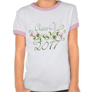 Pretty Class Of 2017 Pink and Green Tee Shirts