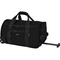 J World Carry On Rolling Duffle with Single Handle Black J World Rolling Duffels