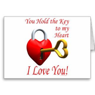 You Hold The Key To My Heart I Love You Greeting Card