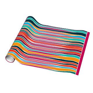 Colorful abstract lines pattern wrapping paper
