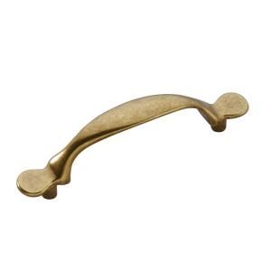 Hickory Hardware Conquest 3 in. Lustre Brass Pull P14170 LB