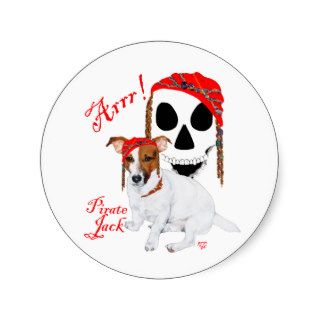 Jack Russell Terrier Pirate Stickers