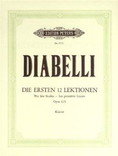 EDITION PETERS DIABELLI ANTON   FIRST STUDIES OP.125   PIANO Theorie und Pedagogik Klavier Bücher