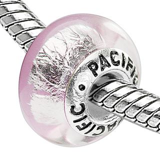 Sterling Silver 'Bead my Valentine' Murano style Glass Bead West Coast Jewelry Loose Beads & Stones
