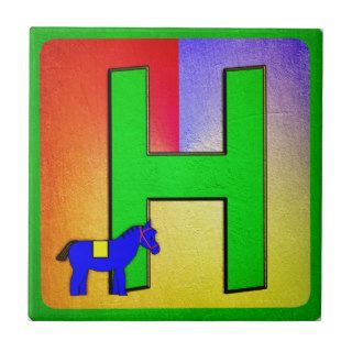 Alphabet Letter H Ceramic Tiles