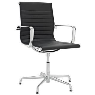 Discovery Black Vinyl Conference Chair Modway Office Chairs