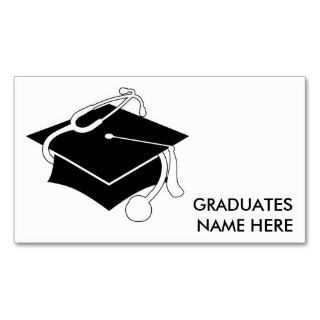 medical student graduation cap business card template