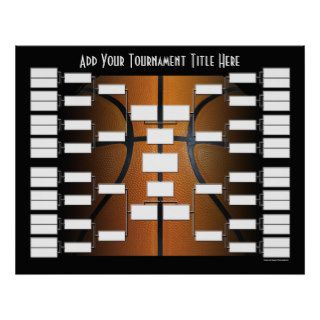 Basketball Tournament Bracket Poster