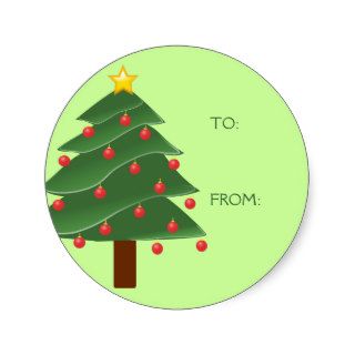 Christmas Tree Graphic Christmas Gift Tags Sticker