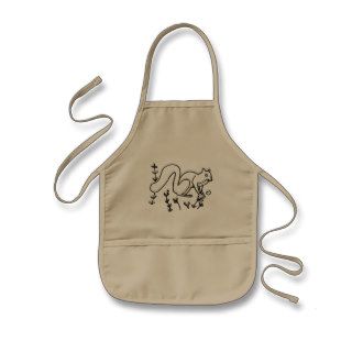 Outline art drawing, coloring squirrel aprons