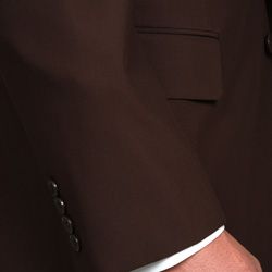 Men's Solid Brown Two button Suit Suits