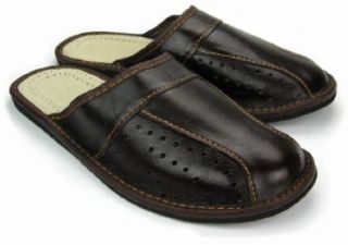 Herren Hausschuhe Leder Pantoffeln M02 Schuhe & Handtaschen