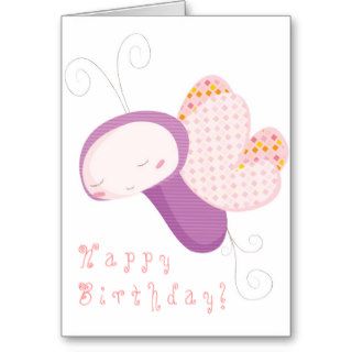 "Happy Birthday" Butterfly Baby Card