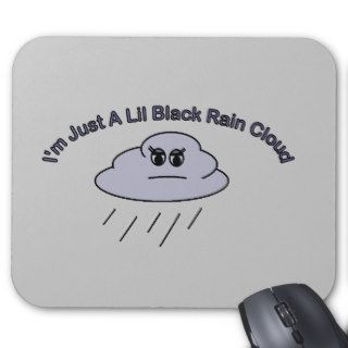 Little Black Rain Cloud Mouse Mats