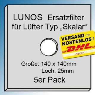 5x Original   Filter   Filtereinsatz für LUNOS Typ "Skalar" LRK S, LRA S und LRK 2S   Typ 2/FSK   Maße 140x140mm   Ersatzfilter   Art. Nr. 033 863 Küche & Haushalt