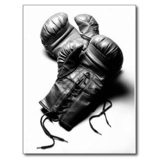 Boxing Gloves in Black and White Postcards