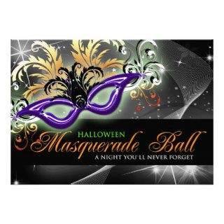 Halloween Masquerade Ball Invitations