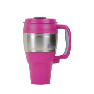 Bubba 34 oz. (1.0 L) Insulated Double Walled BPA Free Travel Mug with Stainless Steel Band 367 Pink