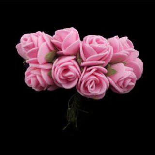 BestOfferBuy 144 Schaumstoff Blume Rose DIY Scrapbook Braut Hochzeit rosa 20mm Bürobedarf & Schreibwaren
