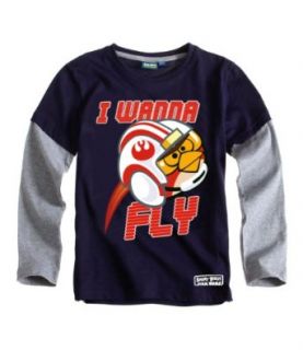 Angry Birds Star Wars Kinder Longsleeve Shirt, marine, Gr. 152 Bekleidung