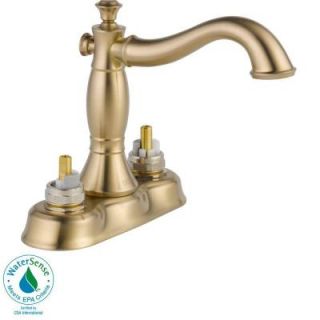 Delta Cassidy 4 in. 2 Handle High Arc Bathroom Faucet in Champagne Bronze  Less Handles 2597LF CZMPU LHP