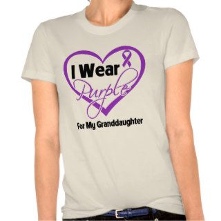 I Wear Purple Heart Ribbon   Granddaughter Shirt
