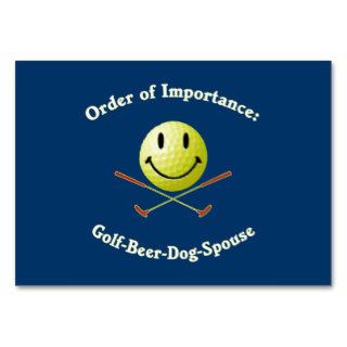 Golf Beer Dog Spouse Smiley Business Cards