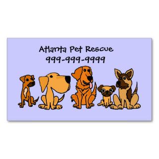 AK  Fun Puppy Dogs Cartoon Business Cards