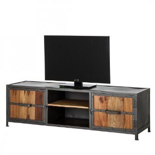 Lowboard Camden Old Wood/Eisen   165 cm   Fernsehtisch TV Rack Regal Board Fernsehregal Home24 NEU Küche & Haushalt
