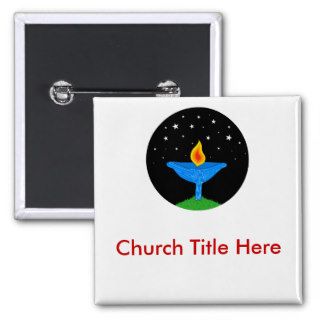 Bright UU Chalice Nametag Button