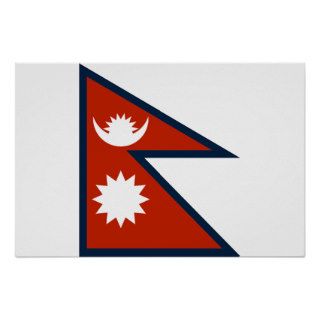 Nepal Flag Print