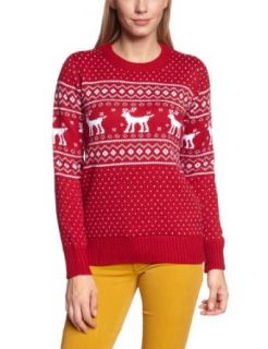 A168® Damen übergroßen Weihnachten Rentiere Strickjacke/Pullover Bekleidung