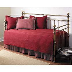 Trellis Scarlet 5 piece Day Bed Set Daybed Covers