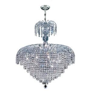 Worldwide Lighting Empire Collection 14 Light Chrome with Clear Crystal Chandelier W83031C24