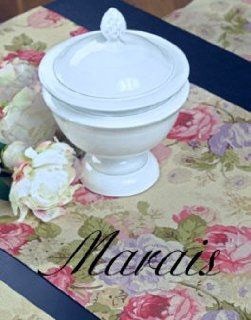 "MARAIS" (14) Roses Edle Tischdecke rund 170 cmmit 62% Leinen sander TABLE + HOME Küche & Haushalt