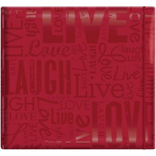 Gloss Scrapbook 12"X12" Live Love Laugh Red Scrapbook Albums