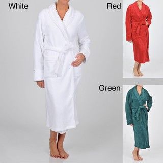 La Cera Women's Satin Trimmed Shawl Collar Spa Robe La Cera Pajamas & Robes