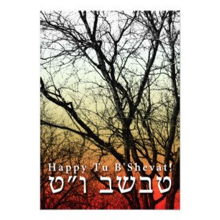 Happy Tu B’Shevat  Jewish Arbor Day Custom Invites