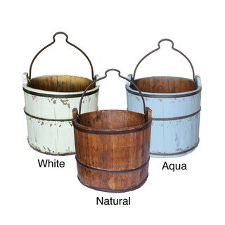 Antique Iron handle Water Bucket Baskets & Bowls