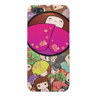Funky Japanese Kokeshi Dolls Iphone Case Case For iPhone 5