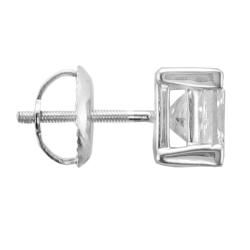 14k White Gold 2ct TDW Certified Diamond Solitaire Earrings (H I, I1 I2) Diamond Earrings