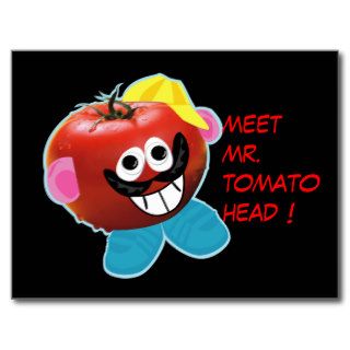 Mr Tomato head humorous parody Postcard