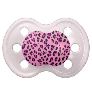 Pink Leopard Baby Pacifiers
