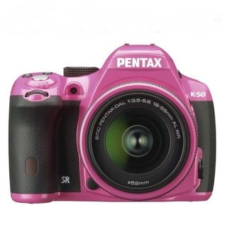 Pentax K 50 16.3MP Digital SLR Pink Camera with DA L 18 55mm WR Lens Pentax Digital SLR